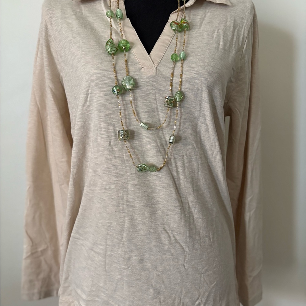 Cream Long Sleeve Top (New No Tags)